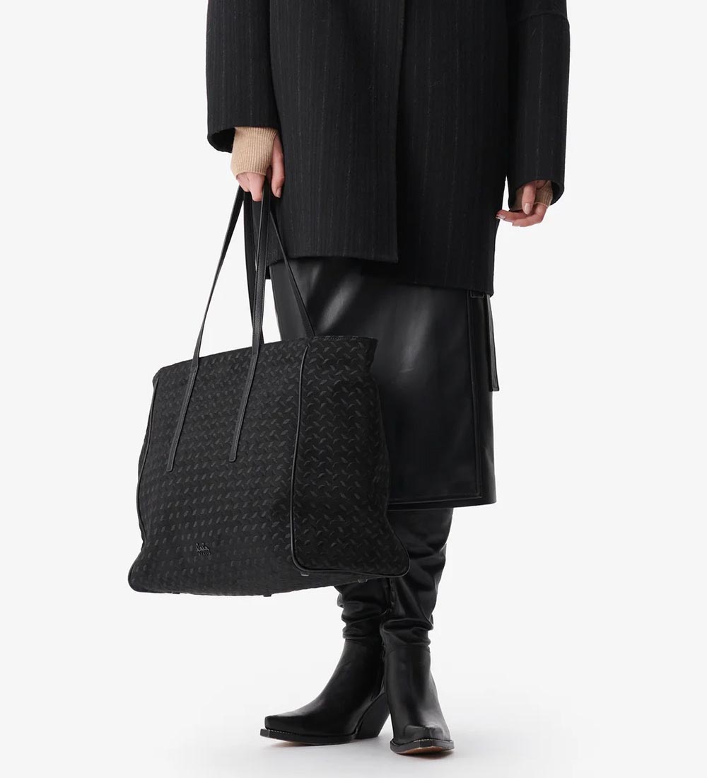 Lala Berlin Shopper -  East West Moira - Heritage Suede Black
