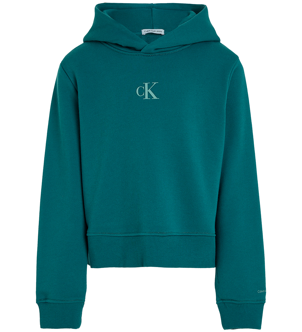 Calvin Klein Hættetrøje - Logo Boxy - Atlantic Deep