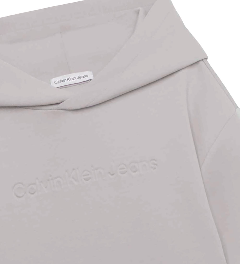Calvin Klein Hættetrøje - Spacer Debossed Logo - Porpoise