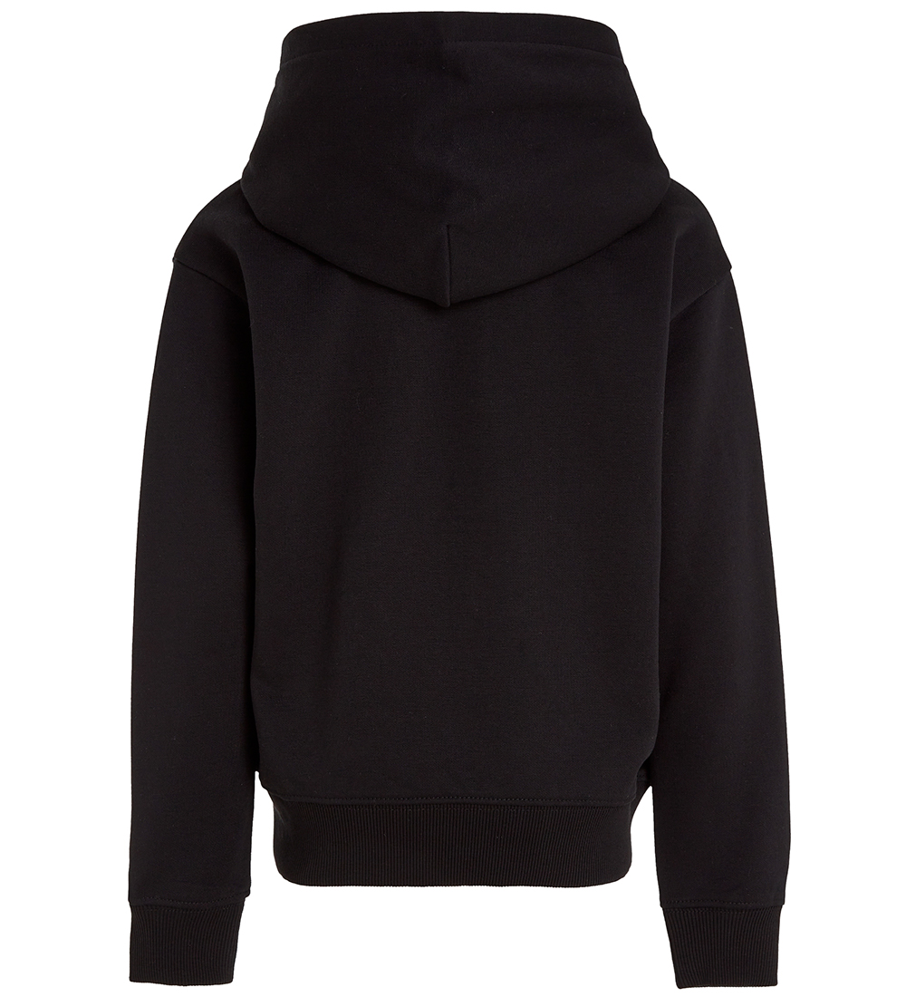 Calvin Klein Hættetrøje - Blown-up Logo - Sort/Off White