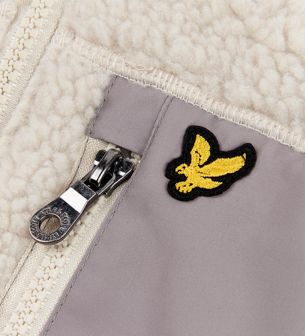 Lyle & Scott Junior Fleecejakke - Plys - Egret