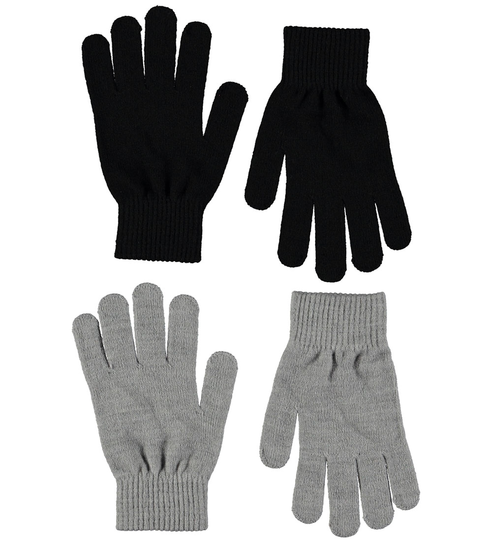 Molo Handsker - Akryl/Uld - 2-pak - Kiddy - Grey Melange
