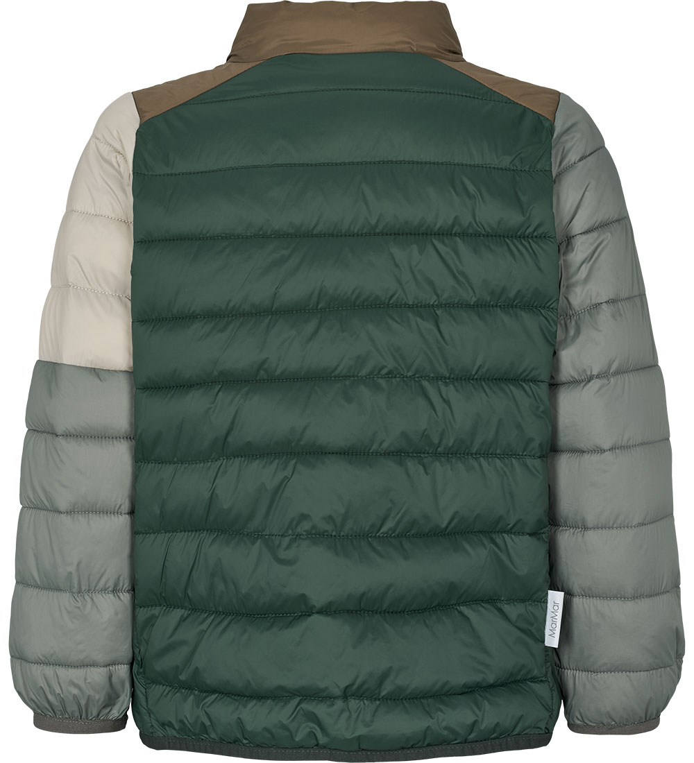 MarMar Dynejakke - Vegan Puffer - Owe - Dark Leaf Blok