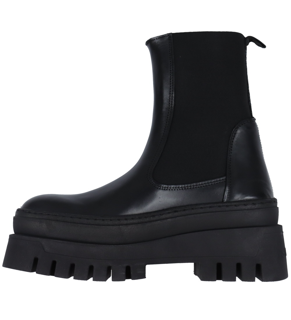 Steve Madden Støvler - Cassandra - Black Leather