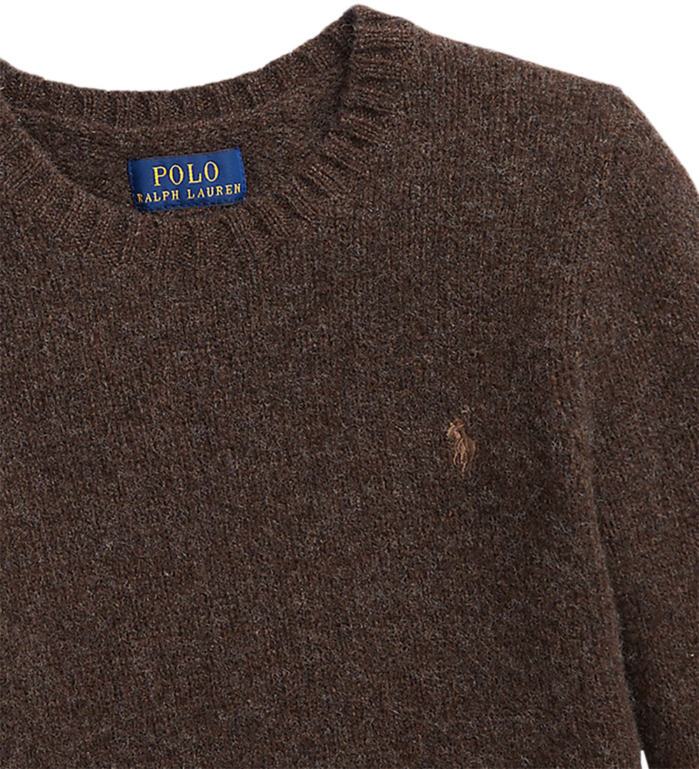Polo Ralph Lauren Bluse - Uld - Brun m. Lapper