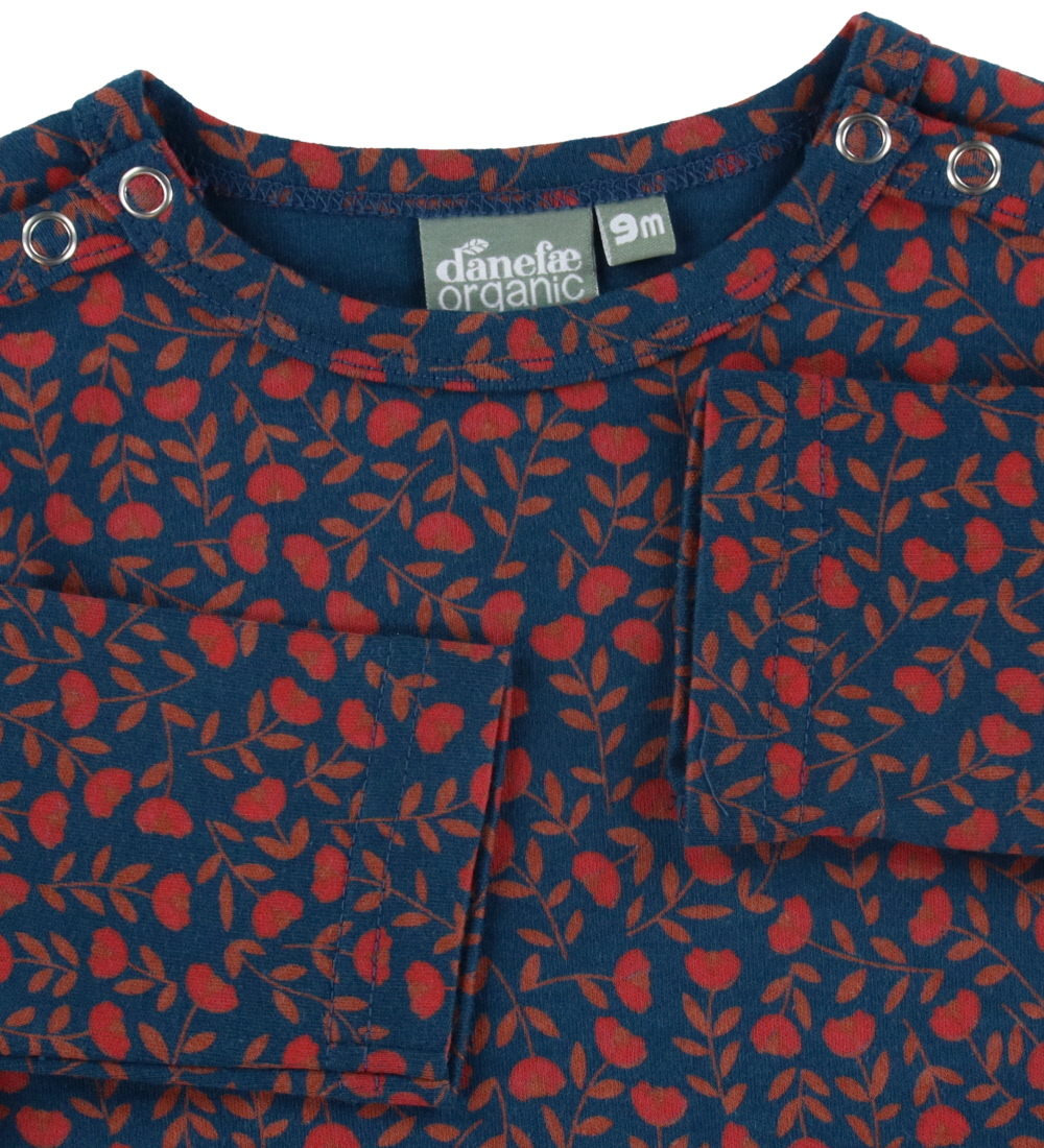 Danefæ Bluse - DaneParsley - Stone Blue Fleurie