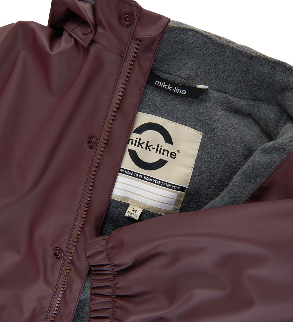 Mikk-Line Regntøj m. Fleece/Seler - PU - Huckleberry