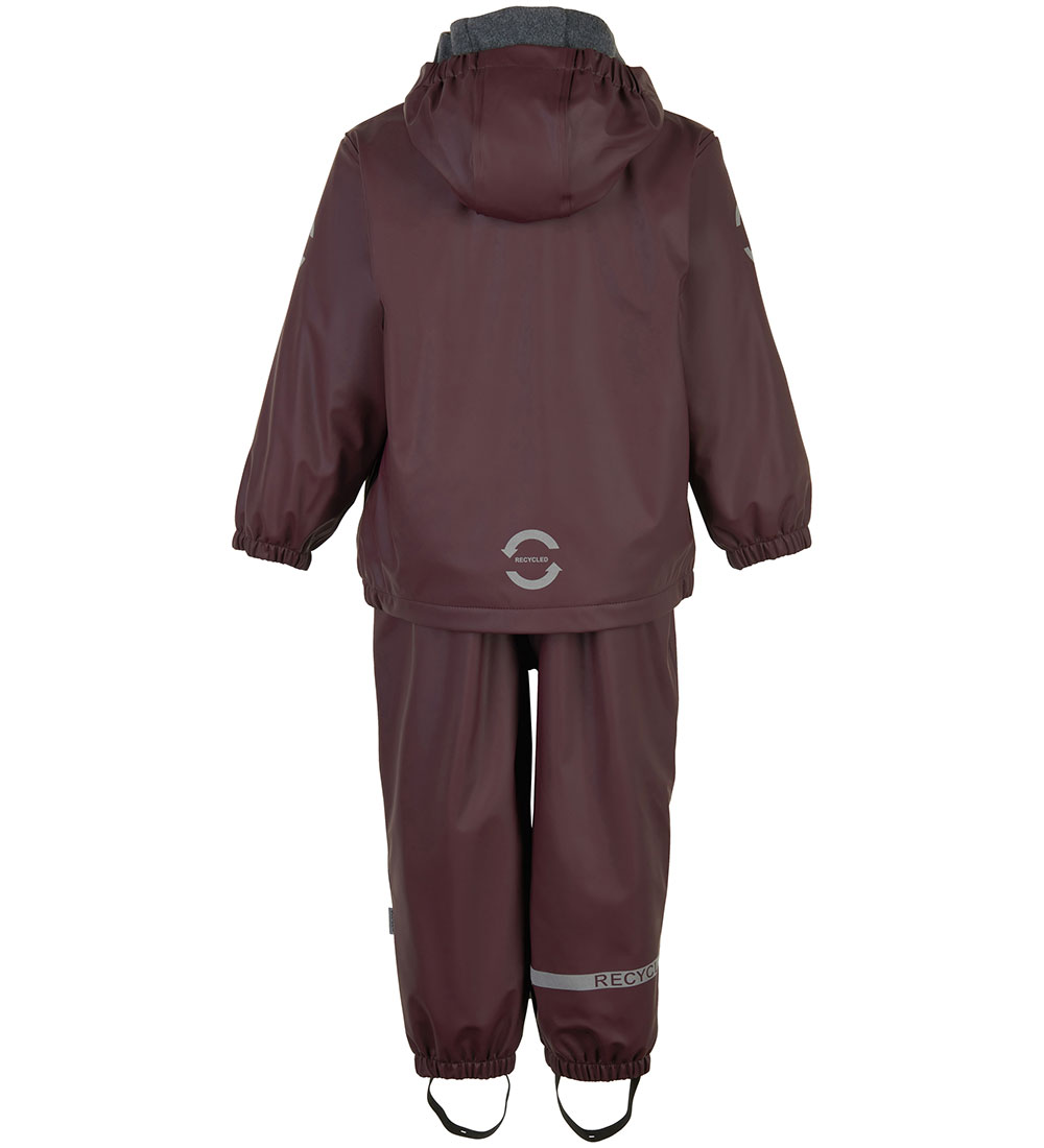 Mikk-Line Regntøj m. Fleece - PU - Huckleberry