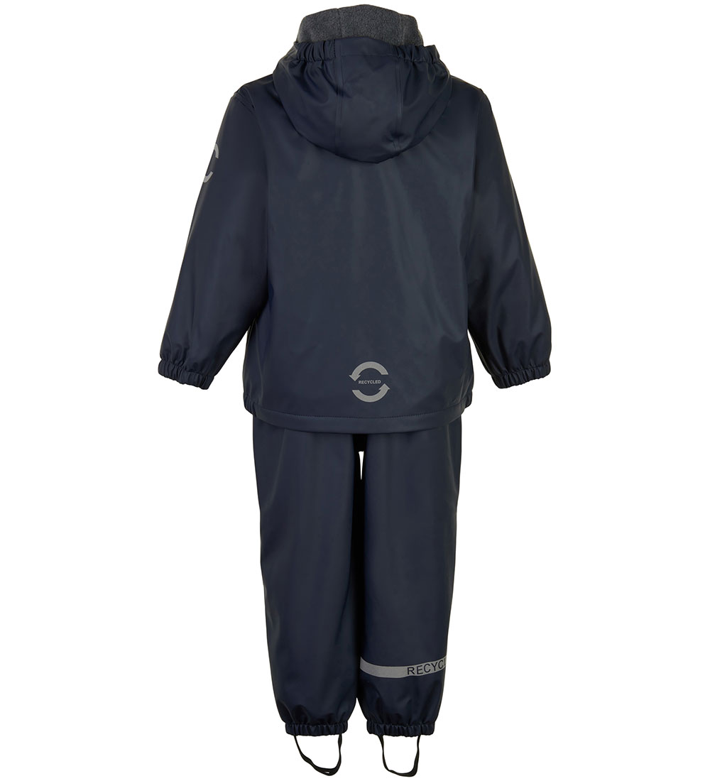 Mikk-Line Regntøj m. Fleece - PU - Blue Nights