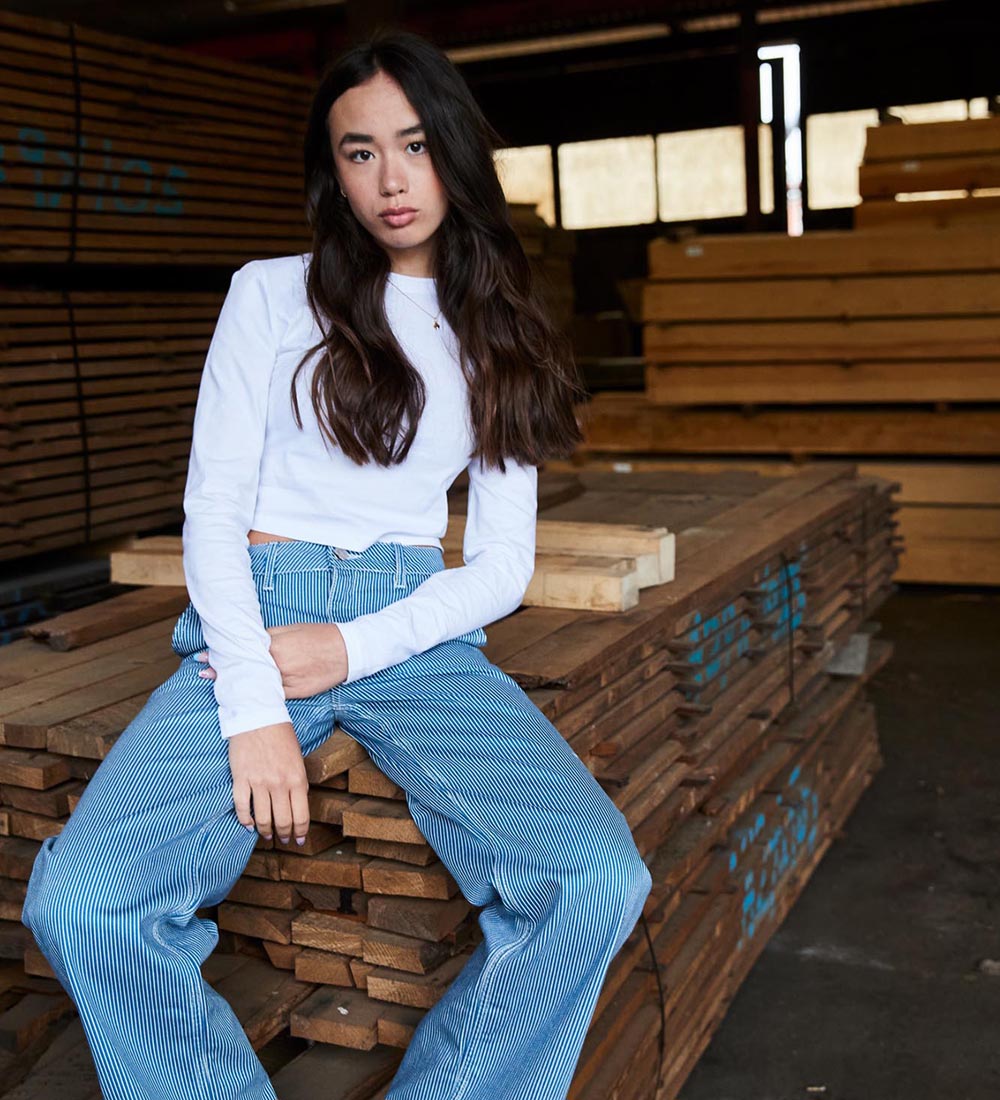 Hound Jeans - Stribede - Off White/Light Blue
