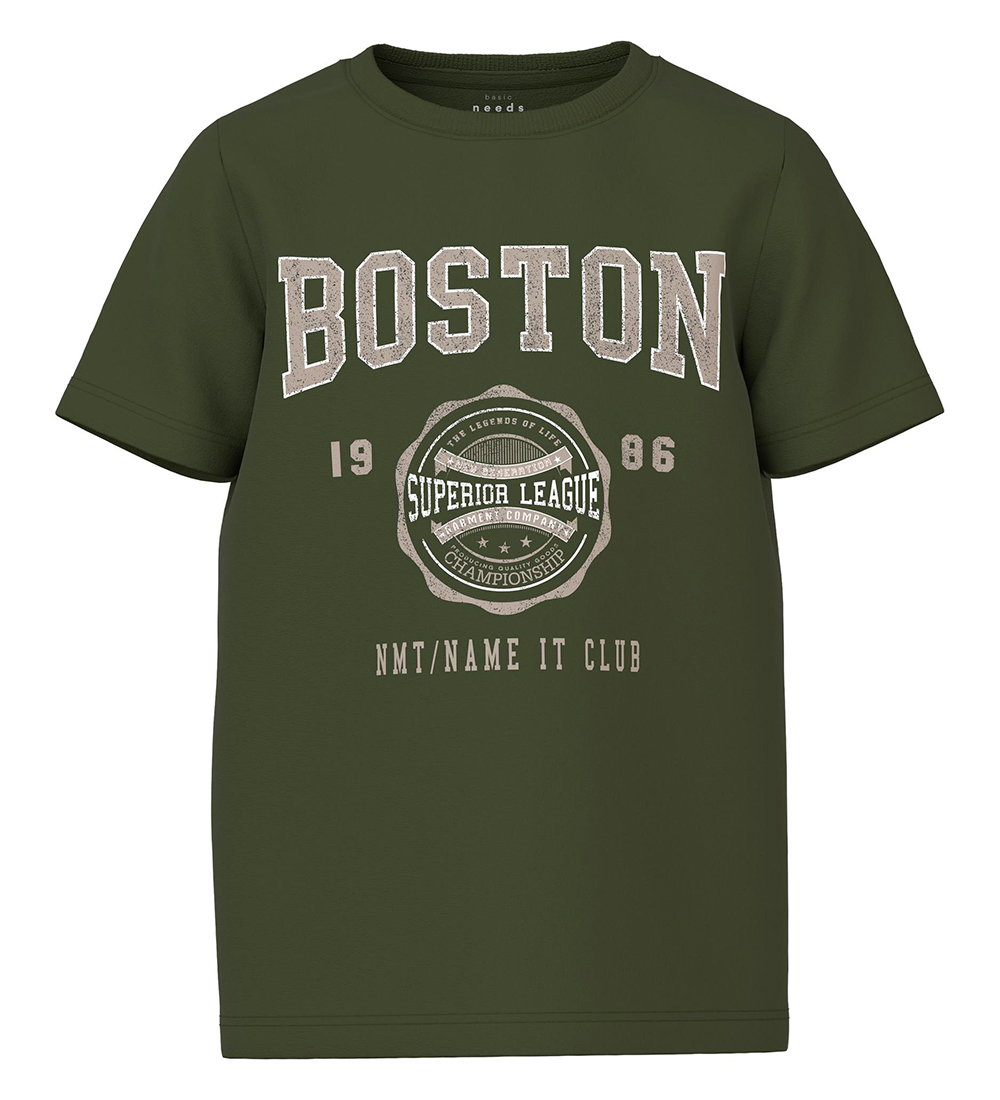 Name It T-shirt - NkmVilogo - 2 pak - Black/Rifle Green