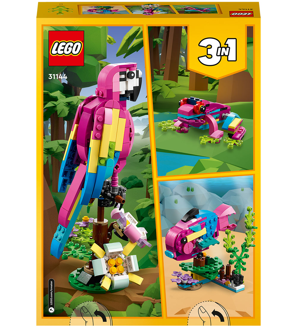 LEGO® Creator - Eksotisk Pink Papegøje 31144 - 3-i-1 - 253 Dele