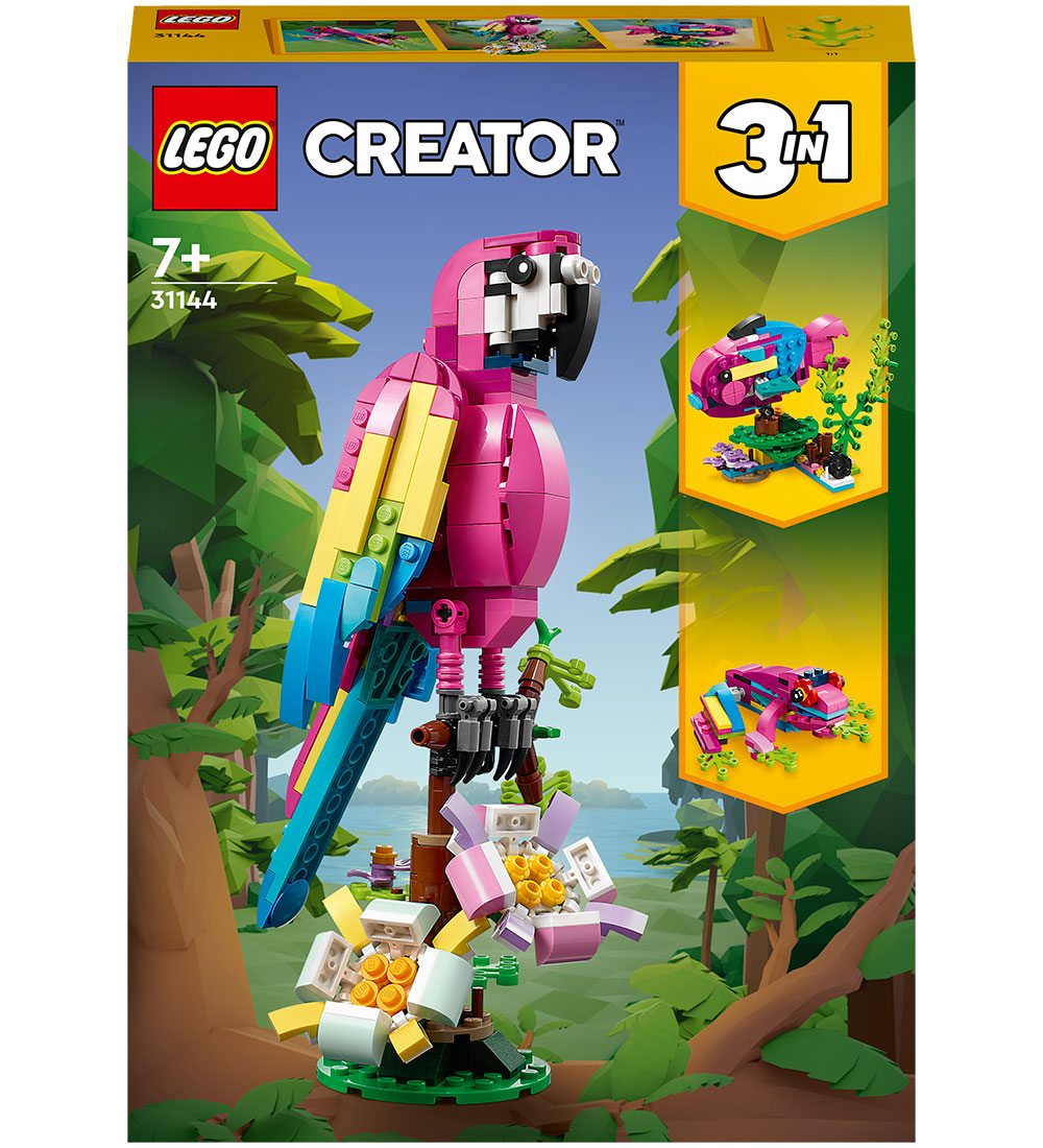 LEGO® Creator - Eksotisk Pink Papegøje 31144 - 3-i-1 - 253 Dele