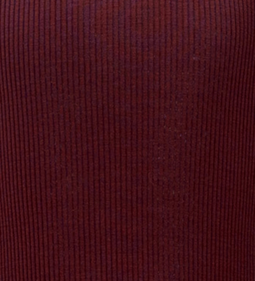 Minimalisma Bluse m. Rullekrave - Rib - Silke/Bomuld - Bui - Rub
