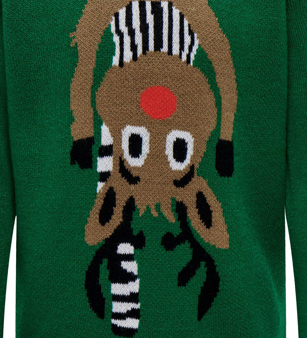 Kids Only Bluse - Strik - KogXmas - Green Jacket
