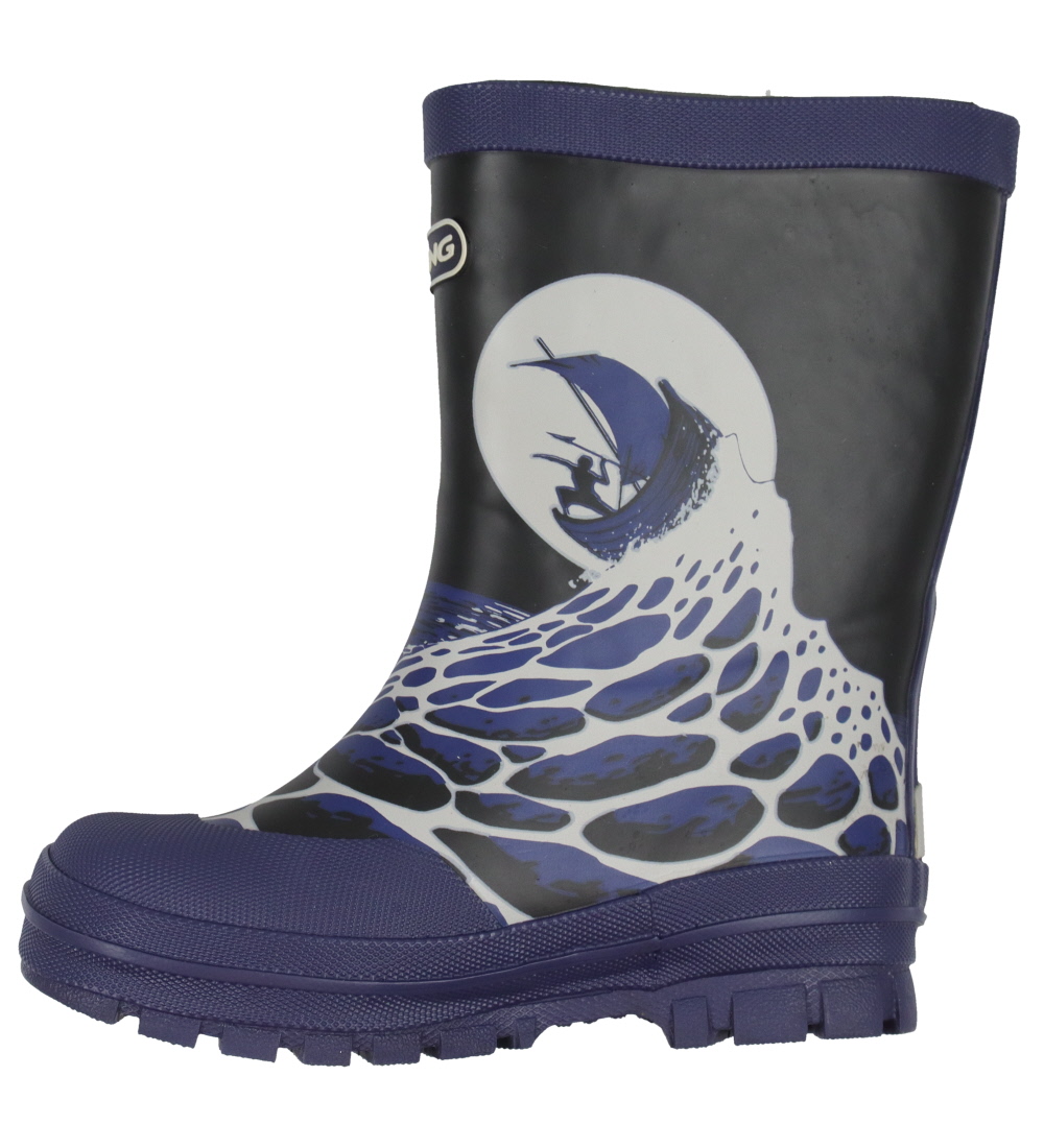 Viking Termostøvler - Jolly - Navy m. Havmonster