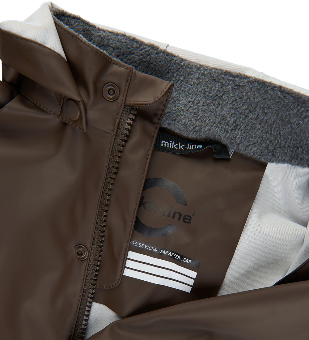 Mikk-Line Regntøj m. Seler - PU - Recycled - Slate Black