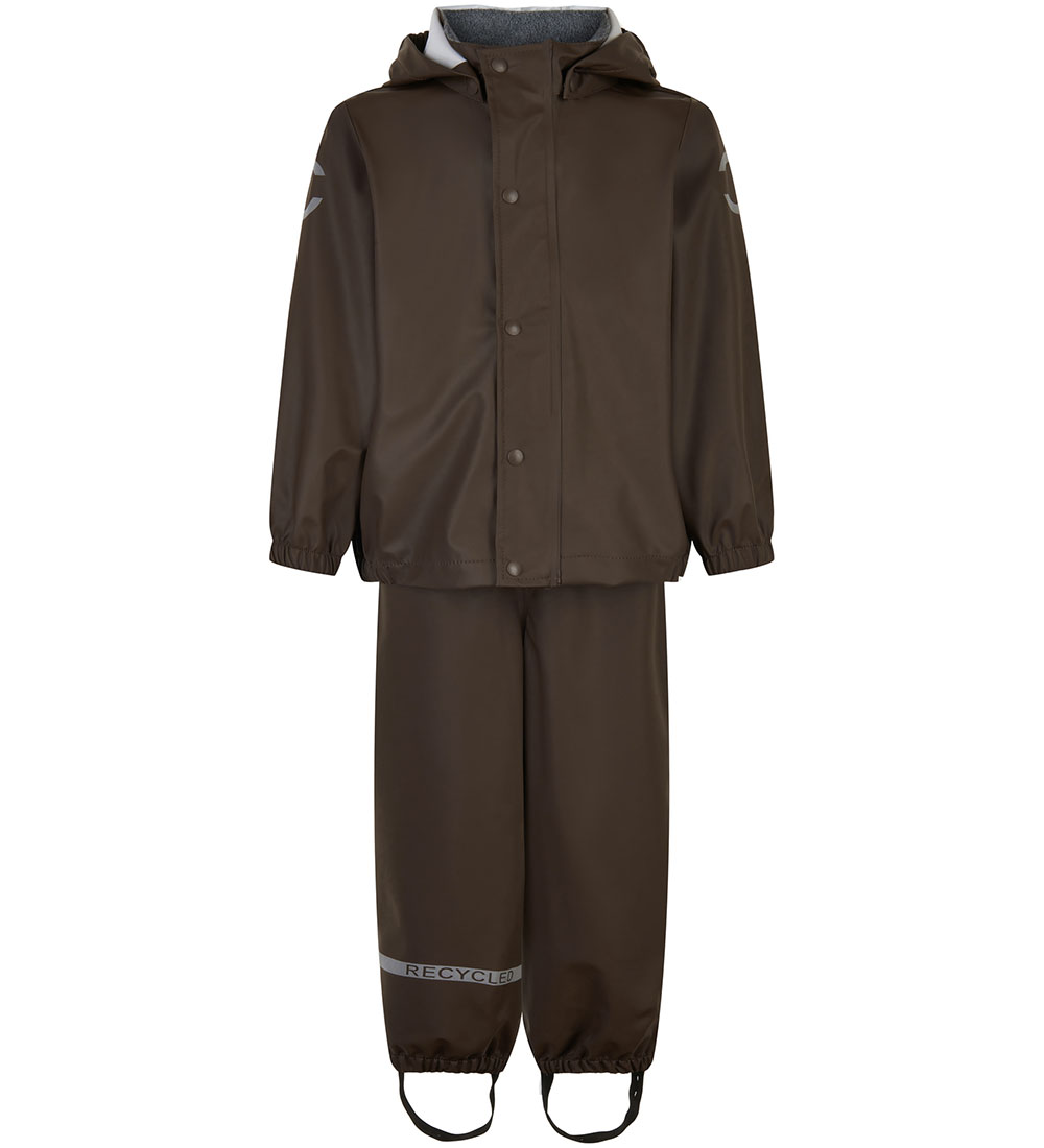 Mikk-Line Regntøj m. Seler - PU - Recycled - Slate Black