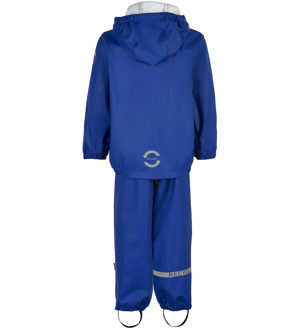 Mikk-Line Regntøj m. Seler - PU - Recycled - Mazarine Blue