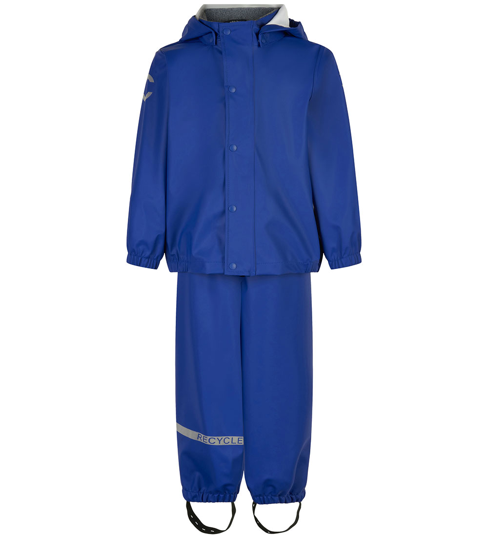 Mikk-Line Regntøj m. Seler - PU - Recycled - Mazarine Blue
