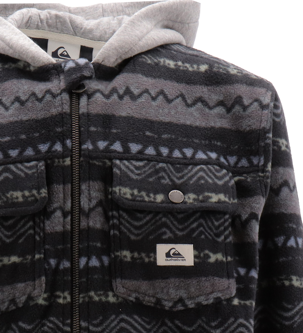Quiksilver Fleecejakke - Super Swell Youth - Sort/Grøn/Blå