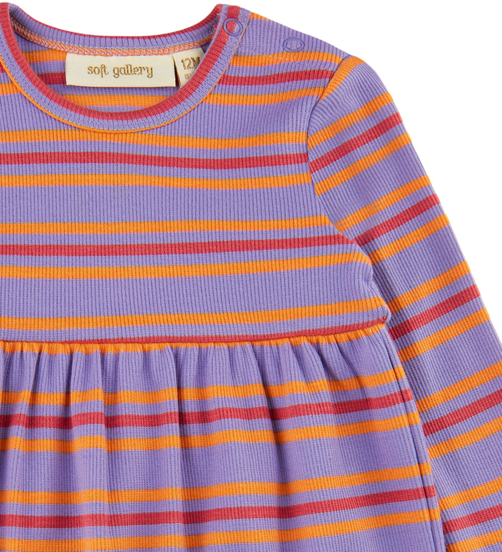 Soft Gallery Kjole - SgbJenni YD Stripe - Violet Tulip