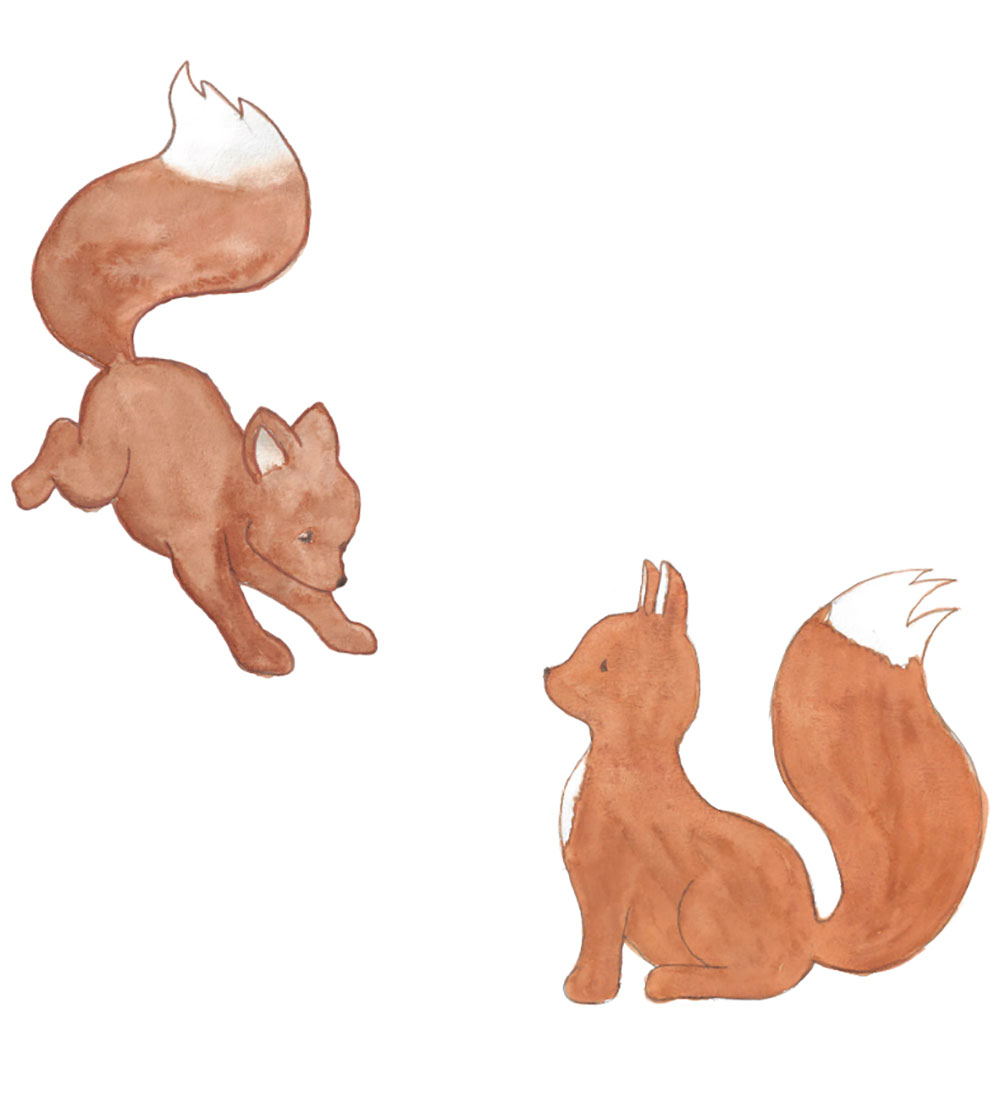 That's Mine Wallstickers - Foxes - Multi