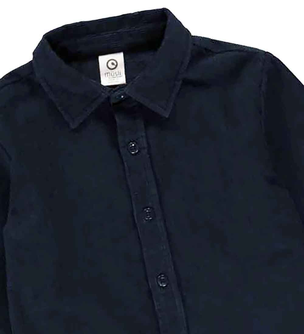 Müsli Skjorte - Fløjl - Night Blue