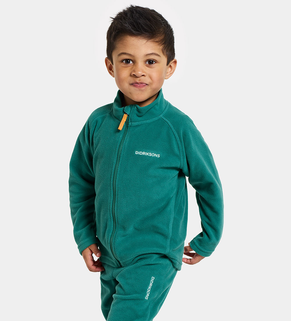 Didriksons Fleecejakke - Monte - Petrol Green