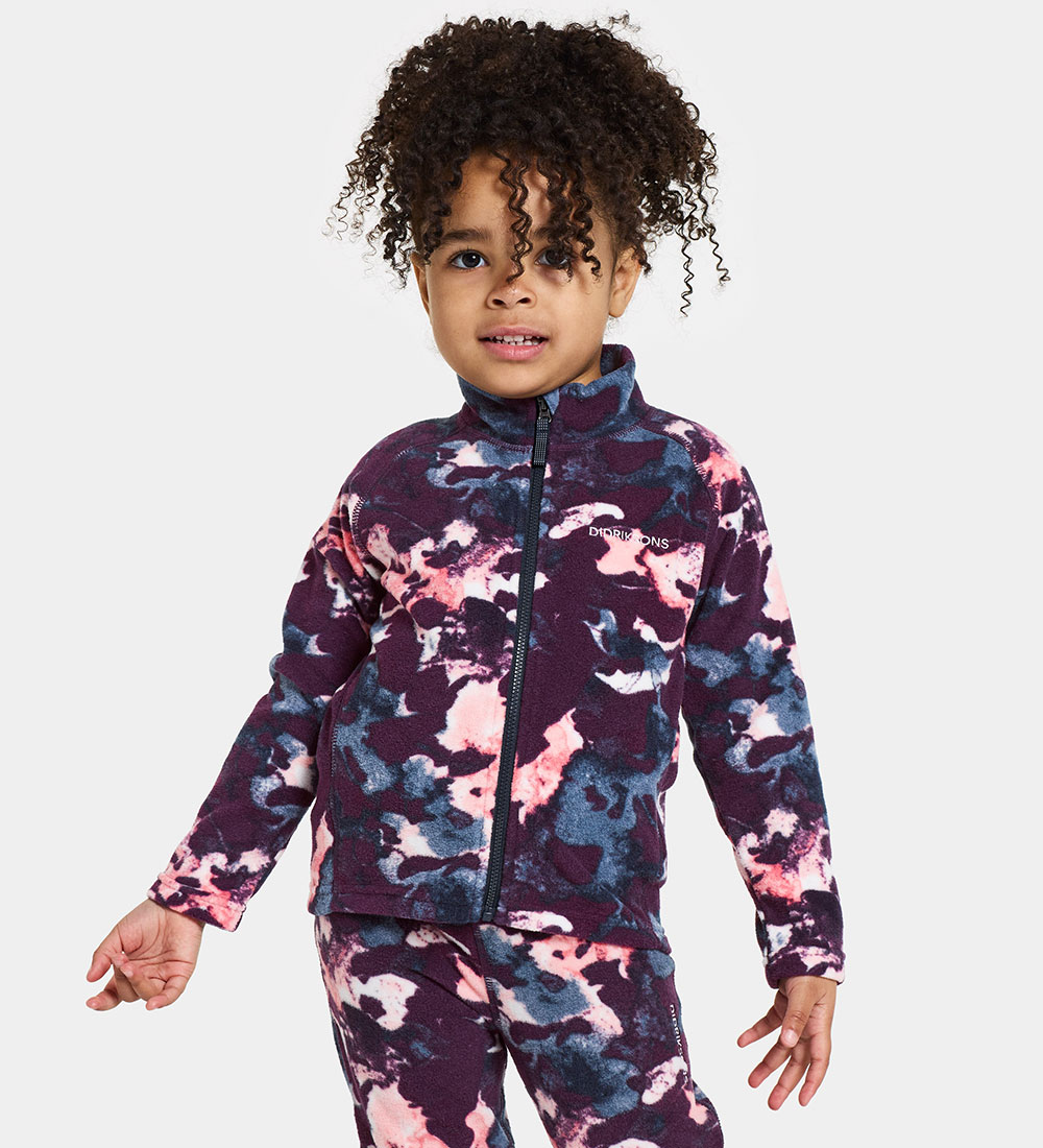 Didriksons Fleecejakke - Monte Kids Full Zip - Salt Purple