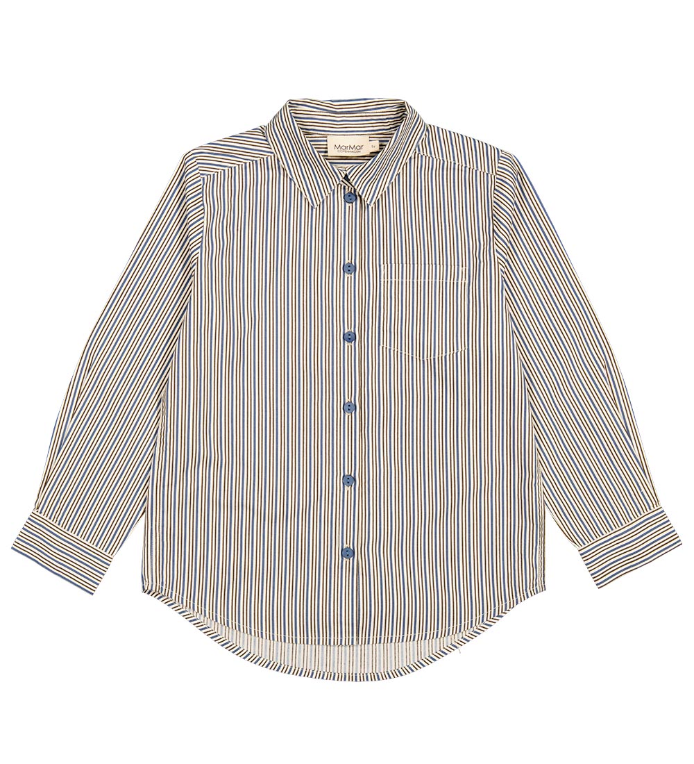 MarMar Skjorte - Cotton Poplin - Tommy - Ocean Stripes
