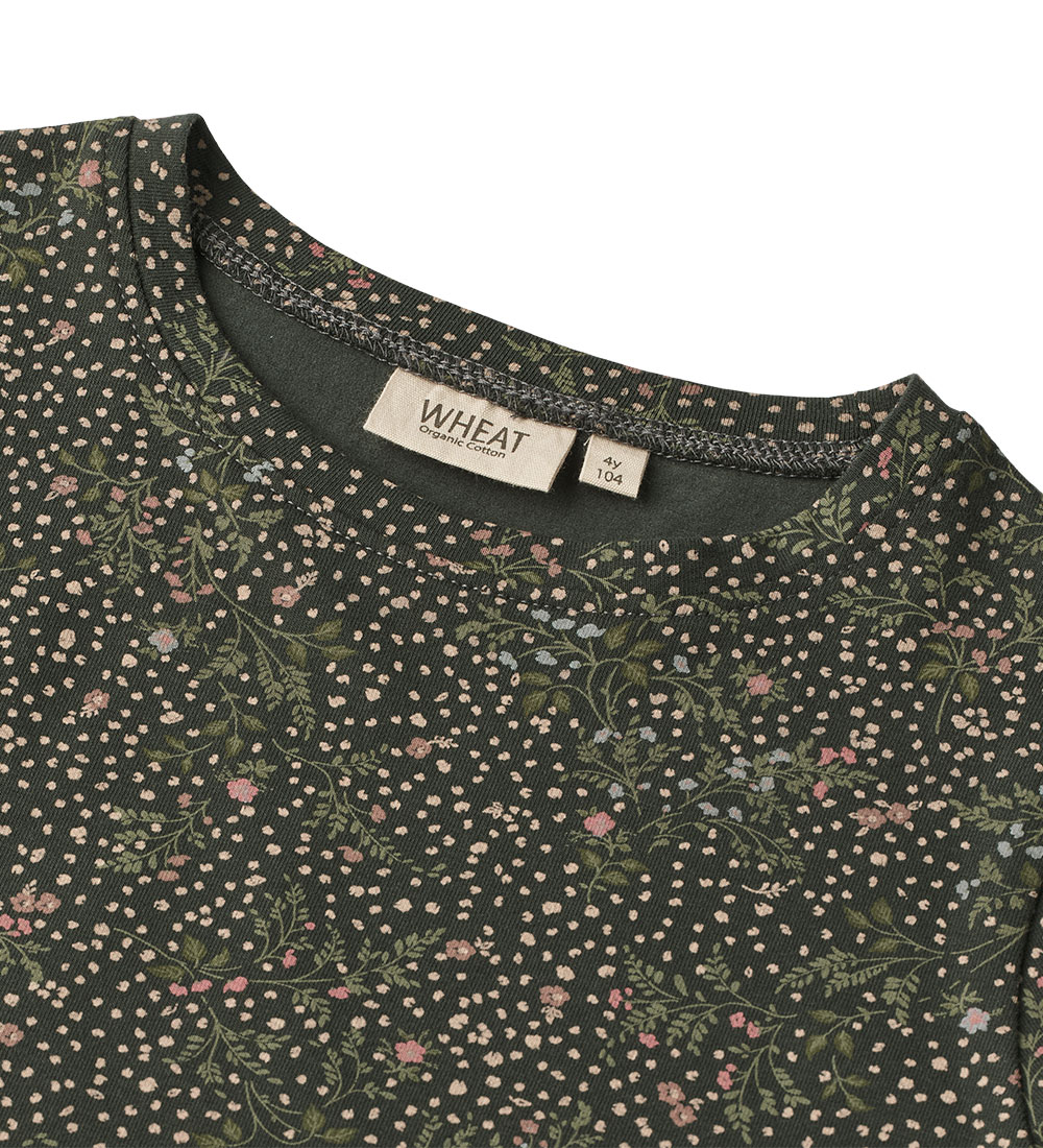 Wheat Bluse - Manna - Black Coal Small Flowers