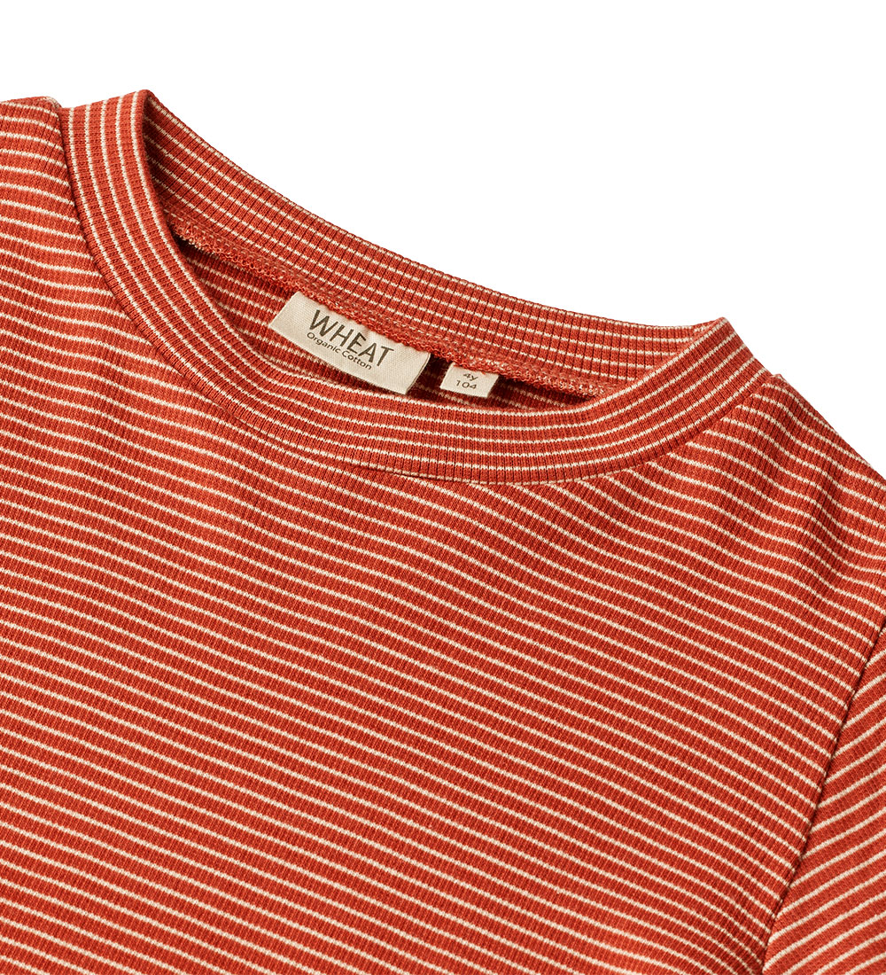 Wheat Bluse - Rib - Else - Paprika Stripe