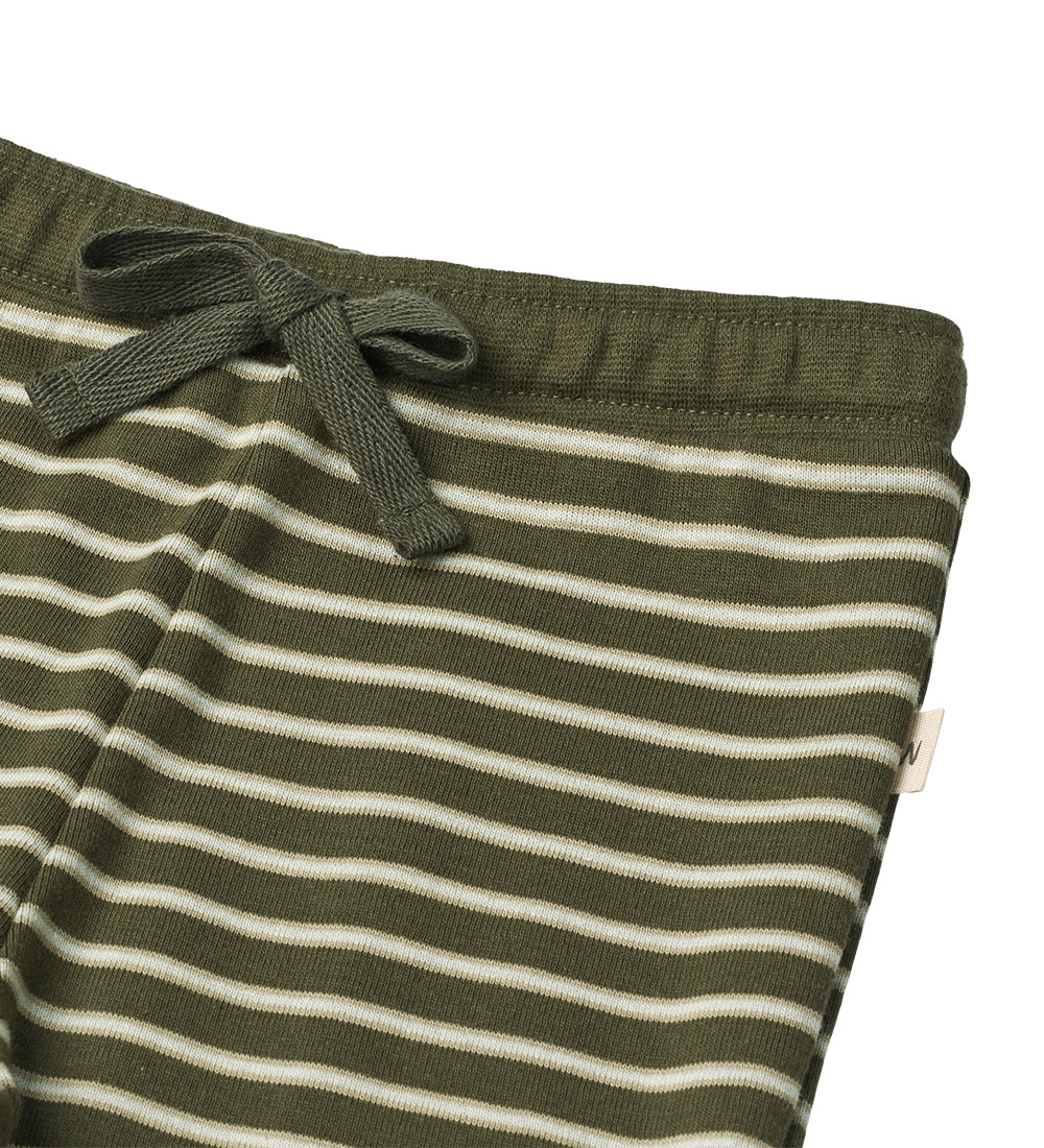 Wheat Bukser - Leo - Dark Green Stripe
