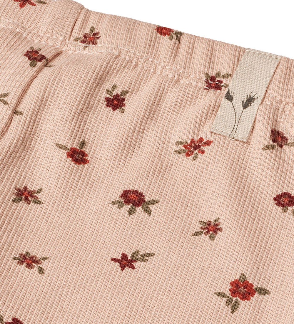Wheat Leggings - Rib - Jules - Pink Sand Flowers