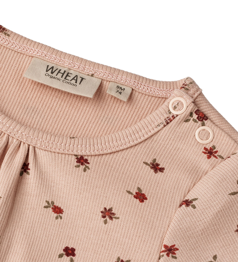 Wheat Body l/æ - Rib - Elmine - Pink Sand Flowers
