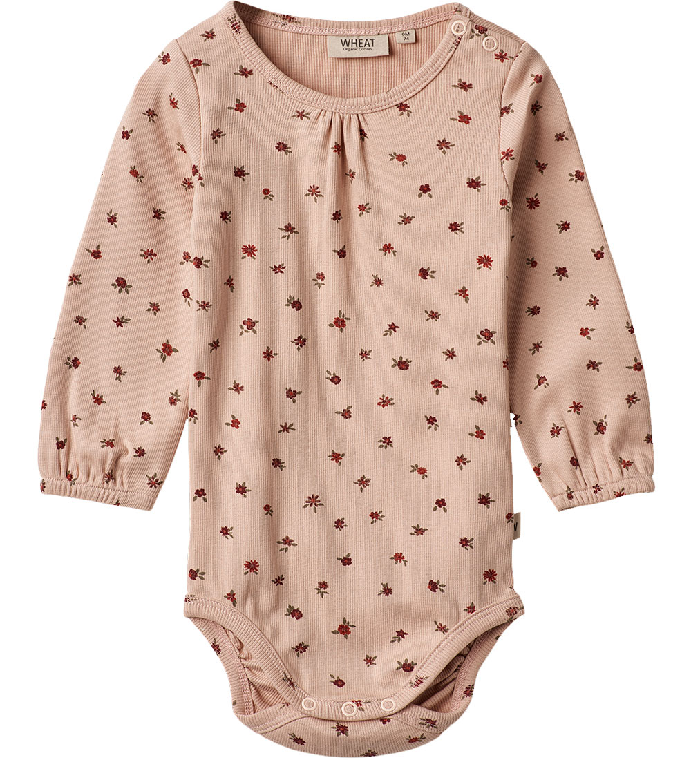 Wheat Body l/æ - Rib - Elmine - Pink Sand Flowers
