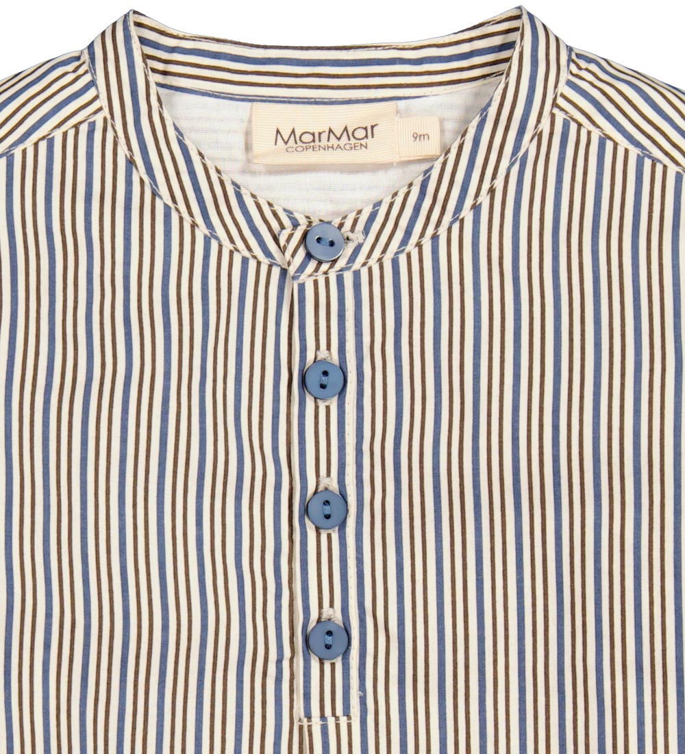 MarMar Skjorte - Cotton Poplin - Totoro - Ocean Stripes