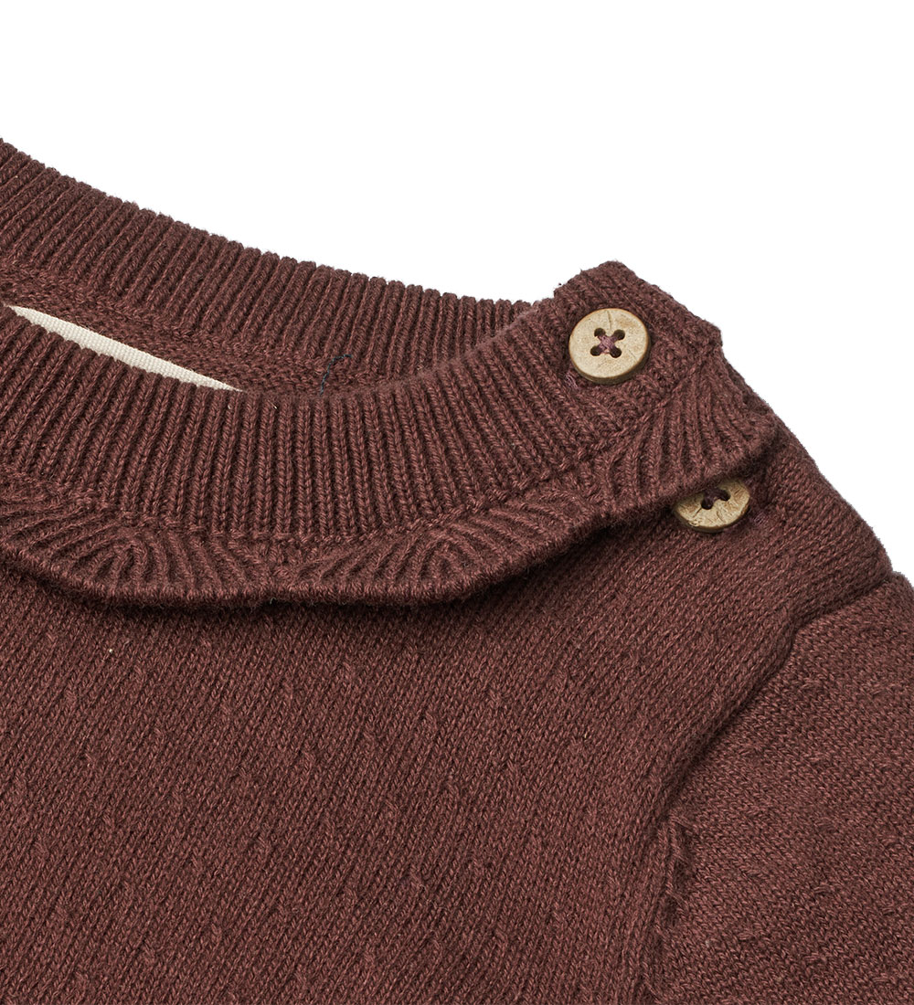 Wheat Kjole - Strik - Nannie - Aubergine