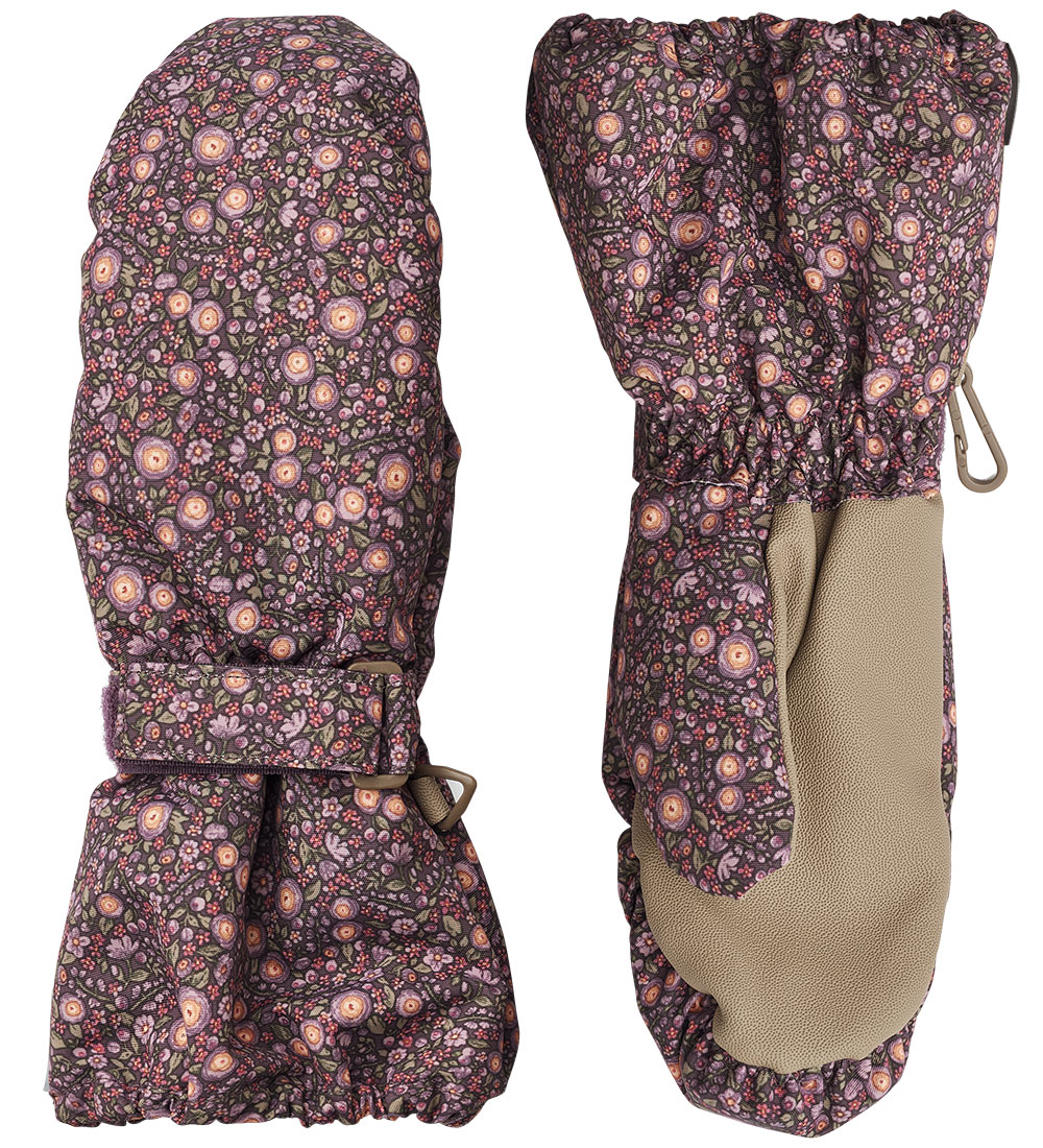 Wheat Luffer - Mittens Tech - Eggplant Buttercups