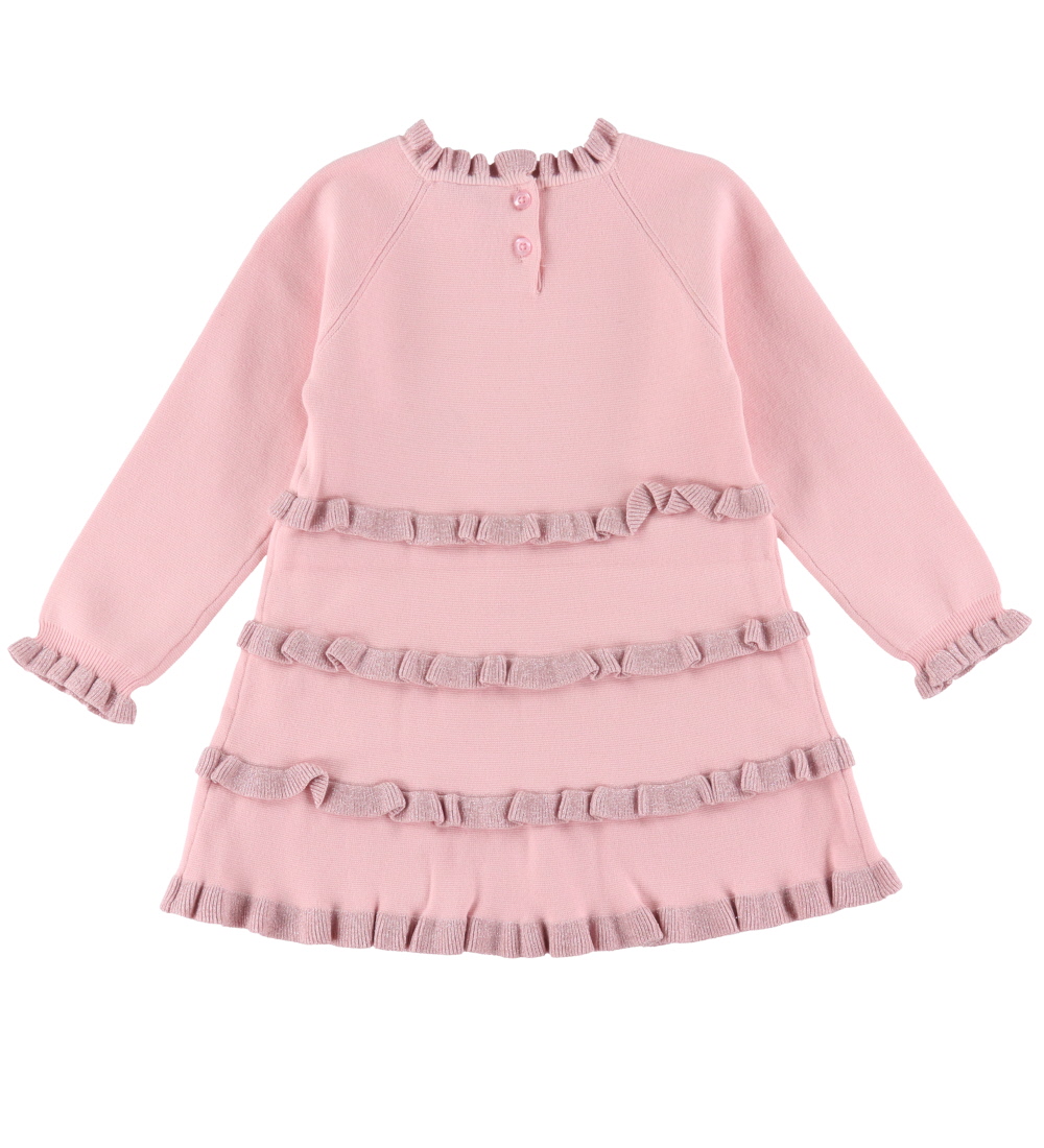 Emporio Armani Kjole - Strik - Rosa m. Glimmer