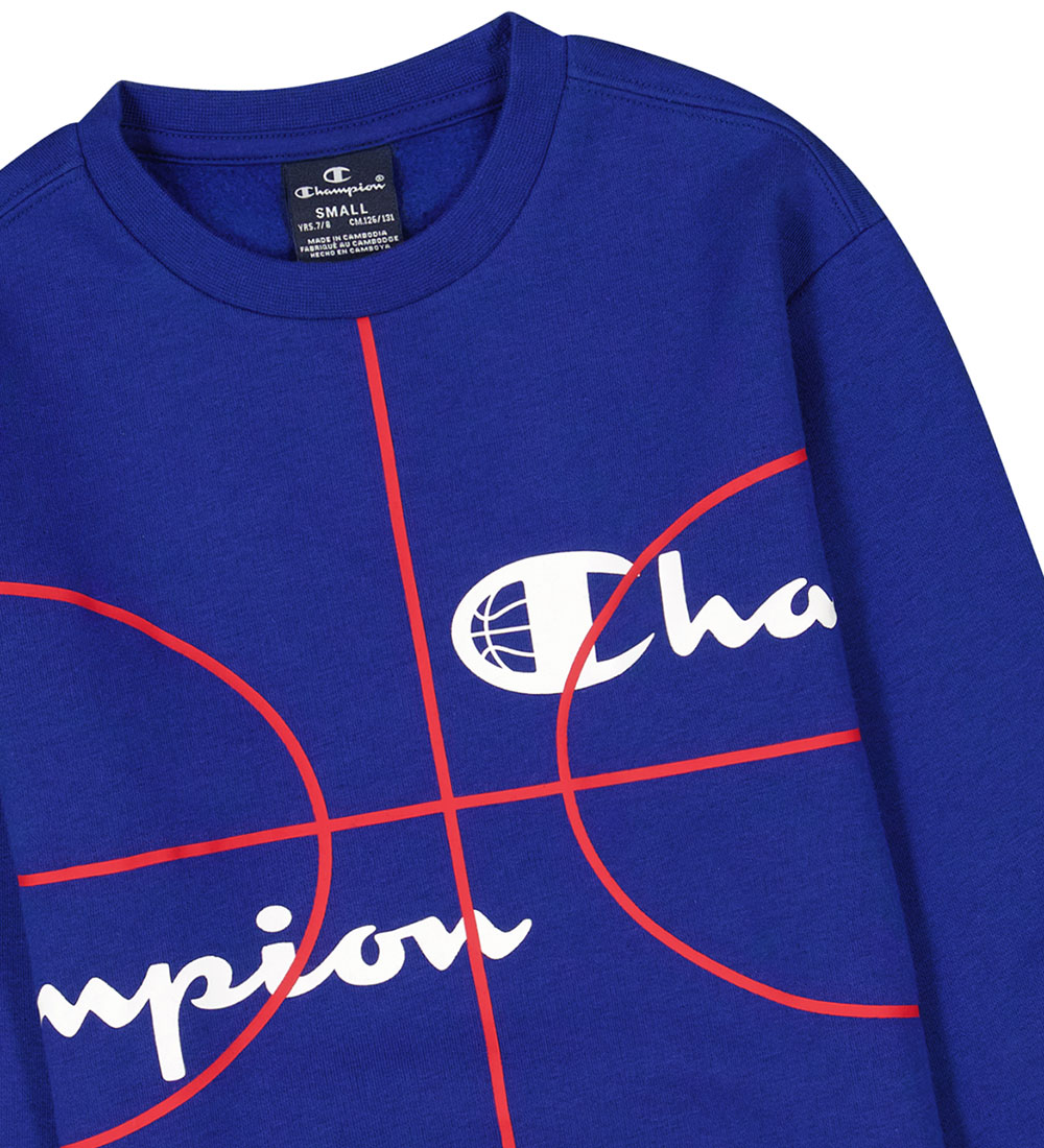 Champion Sweatshirt - Crewneck - Blå/Rød/Hvid