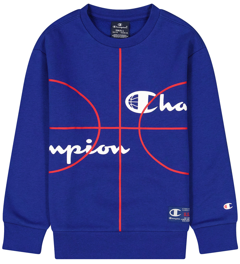 Champion Sweatshirt - Crewneck - Blå/Rød/Hvid