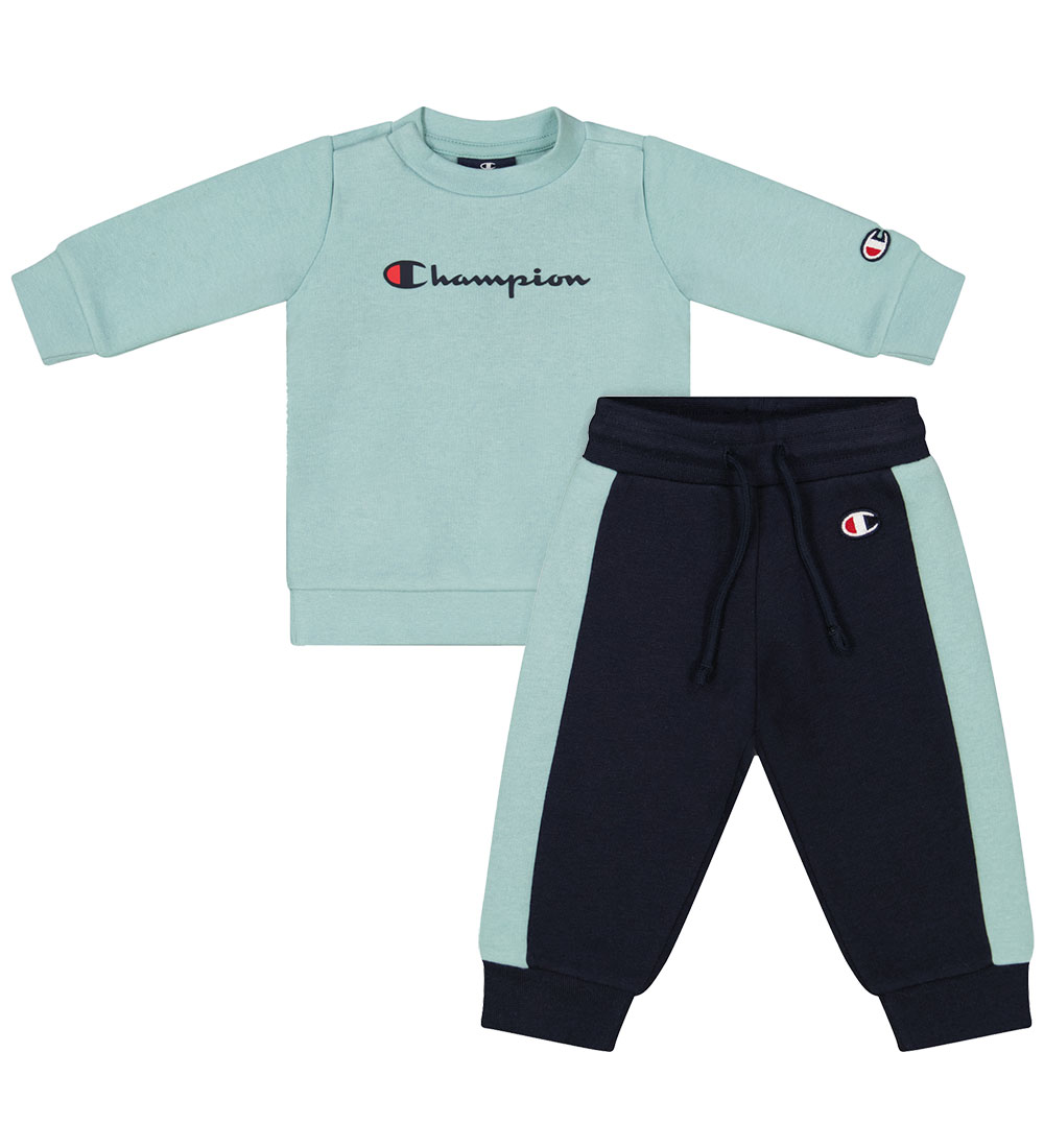 Champion Sweatsæt - Sweatshirt/Sweatpants - Mint/Navy