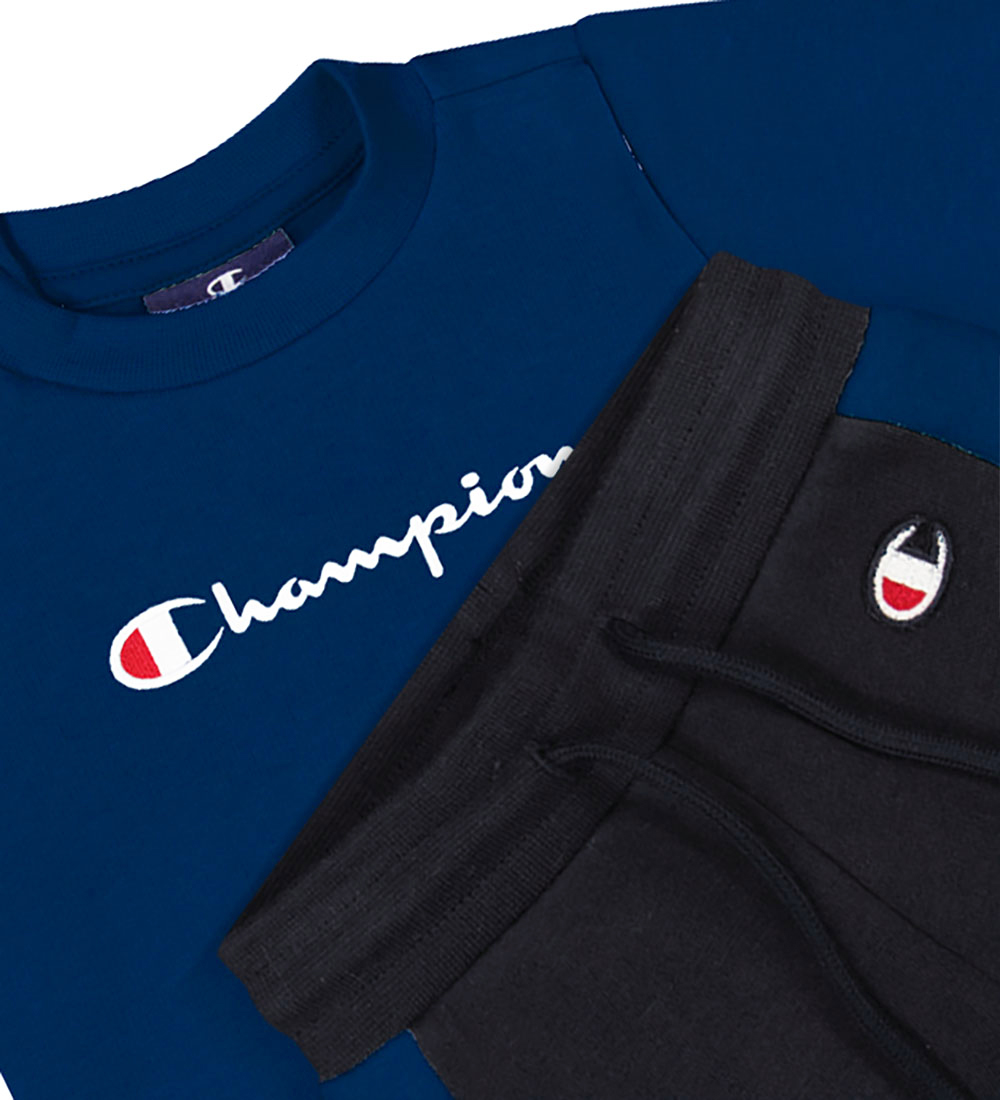 Champion Sweatsæt - Sweatshirt/Sweatpants - Blå/Navy
