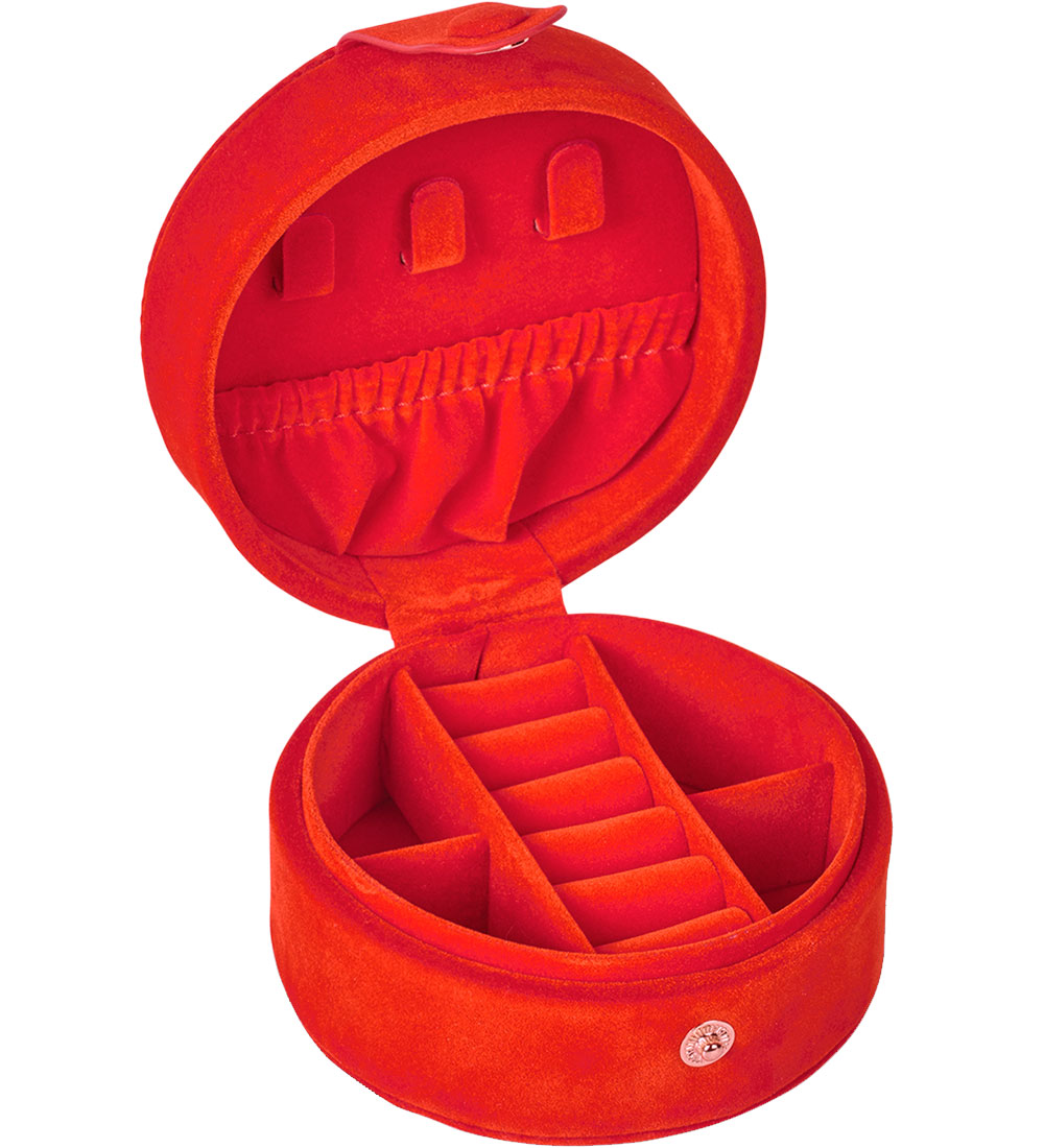 DAY ET Smykkeskrin - Jewelry Round - Velour - Tangerine Tango