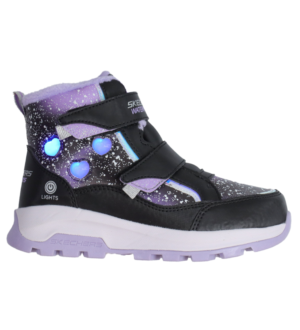 Skechers Vinterstøvler m. Lys - S Lights Storm Blazer - Black/La