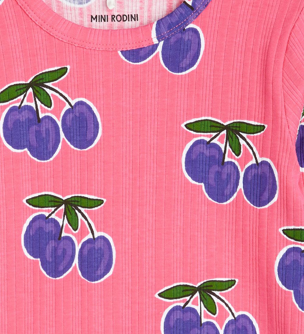 Mini Rodini Bluse - Rib - Plum - Pink
