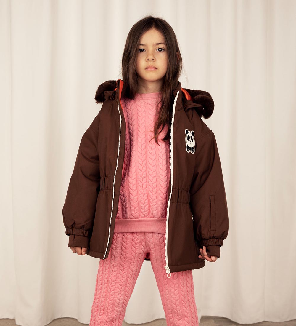 Mini Rodini Vinterjakke - Panda - Brun