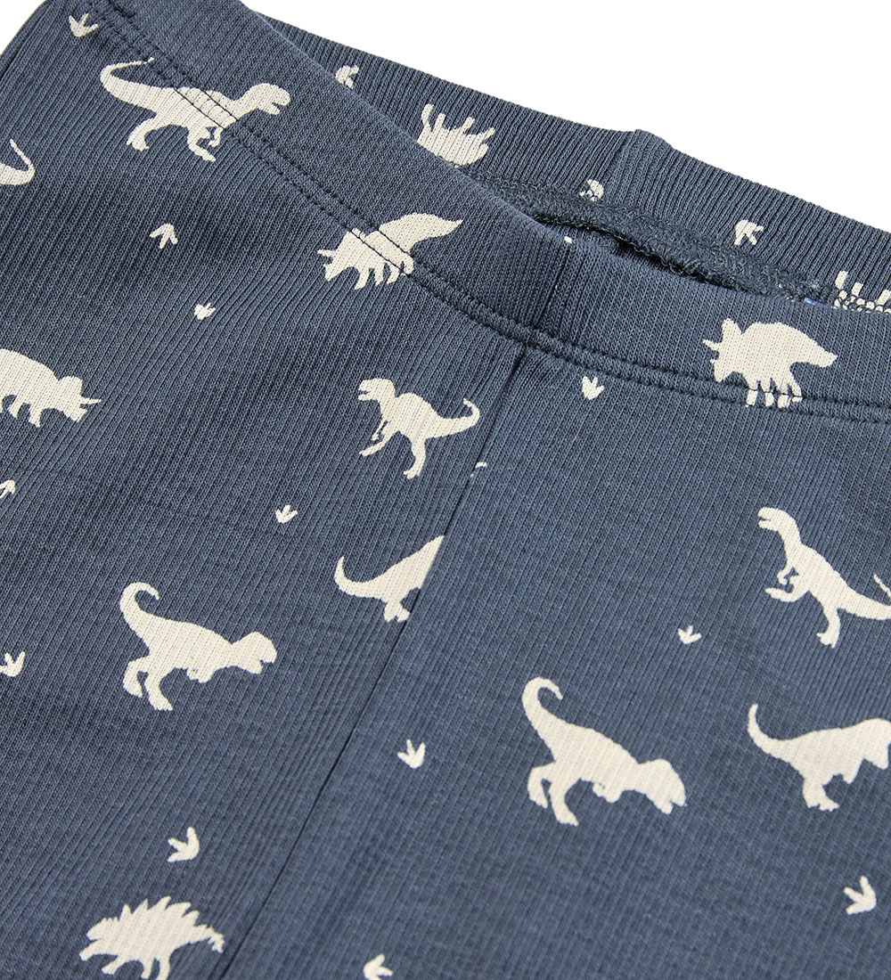 Petit by Sofie Schnoor Leggings - Rib - Navy m. Dinoer